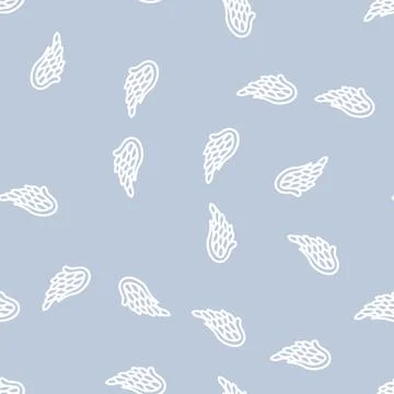 Angel wing line vector seamless pattern 스톡 일러스트