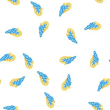 Angel wing vector seamless pattern Illustrazione stock