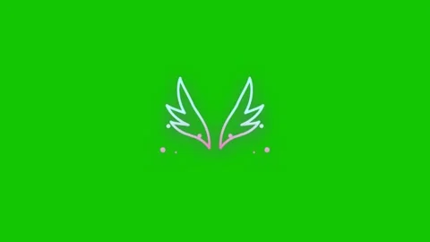 Angel Wings Animation Overlay Effect Stockbeeldmateriaal 340368031