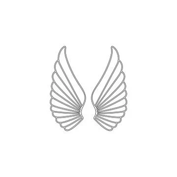 Angel wings. flat vector icon Stock Illustration