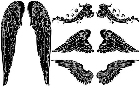 Angel wings Stockillustratie