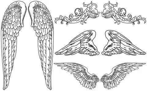 Angel wings Stockillustratie