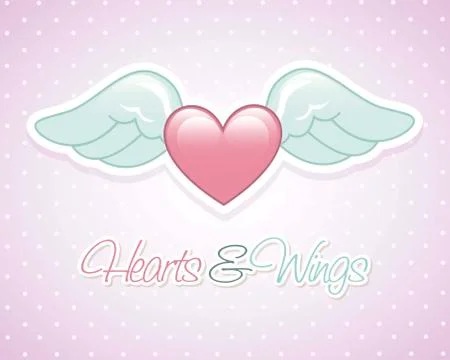 Angel wings over violet background. vector illustration Ilustração Stock