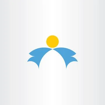 Angel wings vector icon logo element Illustration
