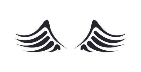 Angel wings on white Stock Illustration