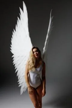 Angel woman posing Foto stock