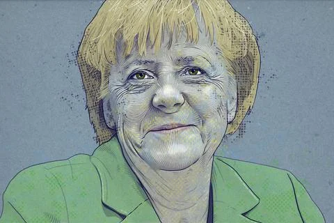 Angela Merkel Stock Illustration