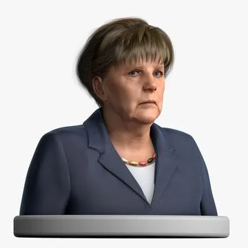 Angela-Merkel-Portrait 3D Model
