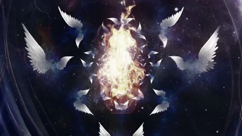 Angelic Wings Abstraction Stock Footage 135078080