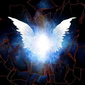 Angelic Wings Abstraction Illustration