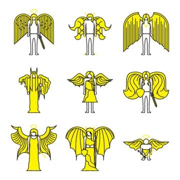 Angels And Devils Illustrazione stock