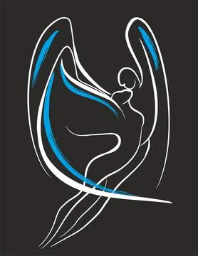 Angels in love, Stock Illustration