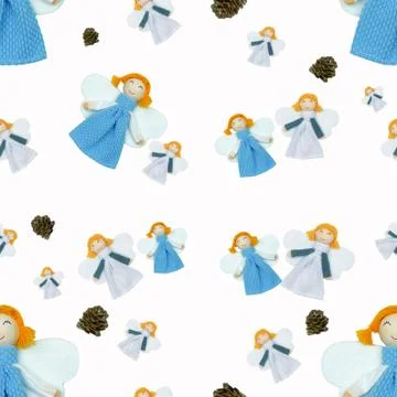 Angels seamless pattern abstract Background Stock Photos