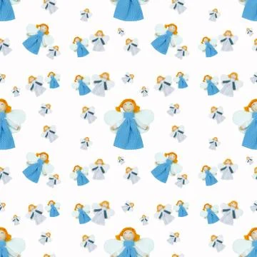 Angels seamless pattern abstract Background Stock Photos
