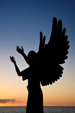 Angel's silhouette Stock Photos