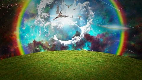 Angels in the sky Stock Illustration