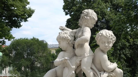 Angels statue vienna Stock Footage 122989545