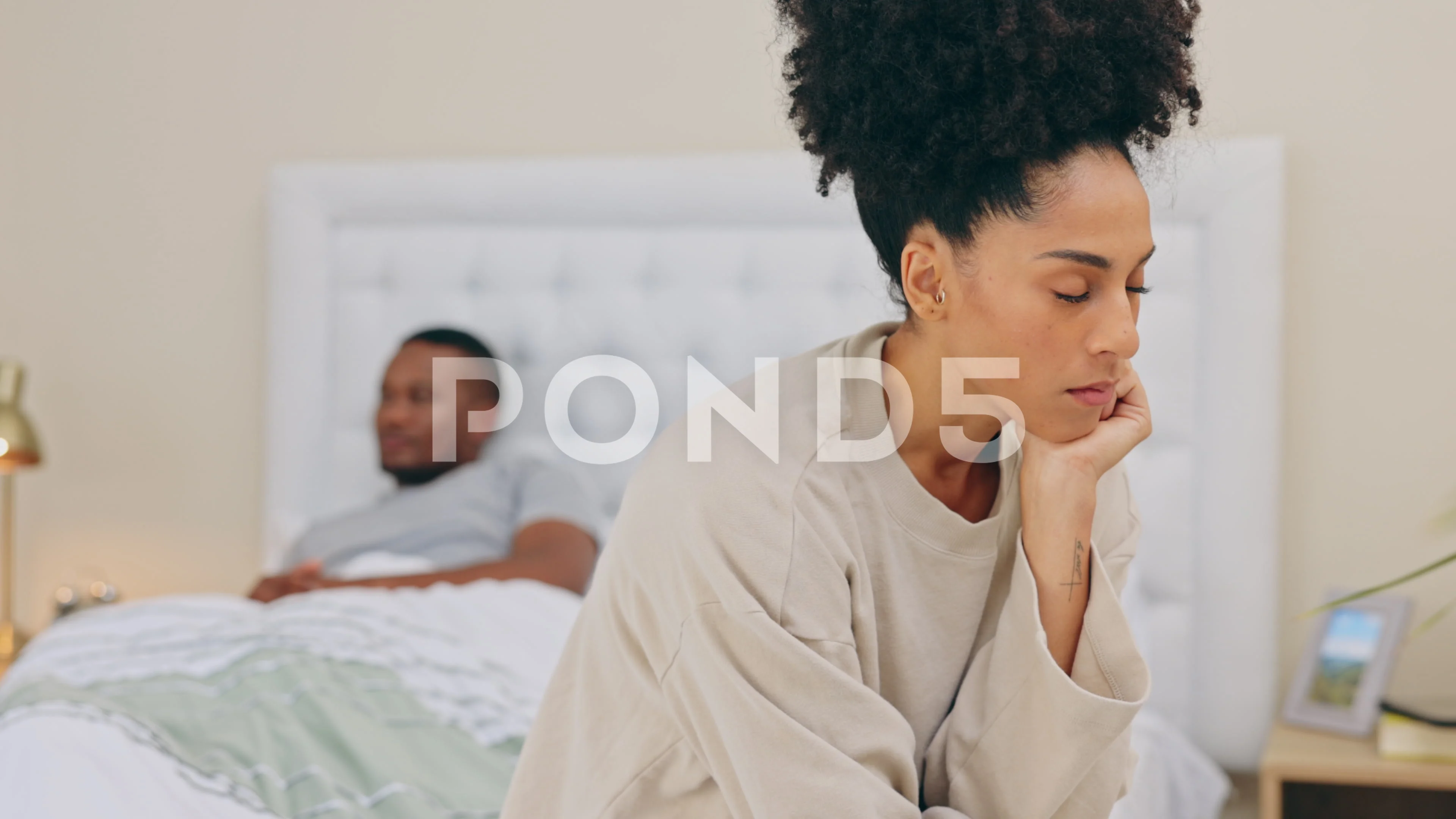 Anger erectile dysfunction and marriage with a woman in the bedroom upset