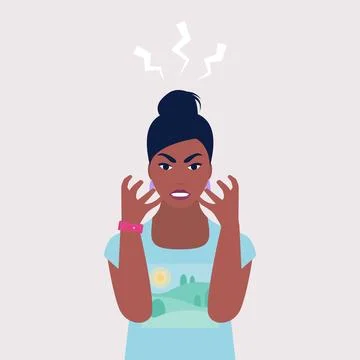 Anger, explosion, negative emotions Stock Illustration