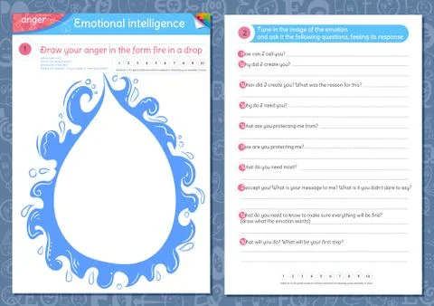 Anger as fire in a drop Stock Illustration