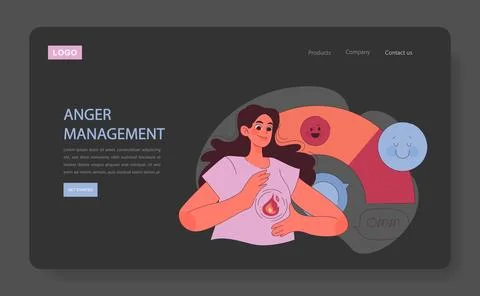Anger Management concept. Stock Illustration