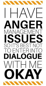 Anger management message vector on a white background Stock Illustration