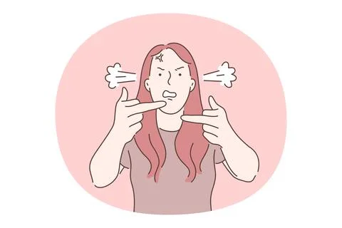 Anger, rage, aggression concept Stock Illustration
