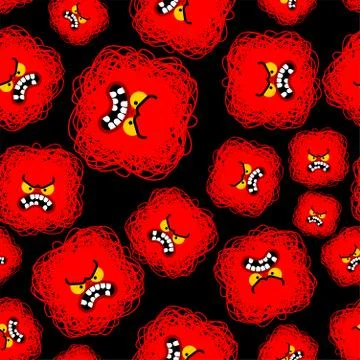 Anger red pattern seamless. Evil background. Vector texture Illustrazione stock
