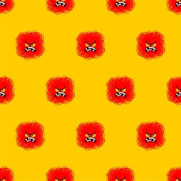 Anger red pattern seamless. Evil background. Vector texture Illustrazione stock