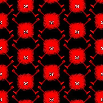 Anger red pattern seamless. Evil background. Vector texture Ilustración de archivo