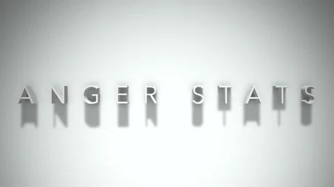 Anger stats 3D title animation with shadows on a white background Stock Footage 297514668