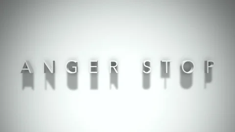 Anger stop 3D title animation with shadows on a white background Vídeos de archivo 297514664