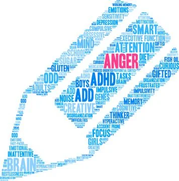 Anger Word Cloud 스톡 일러스트