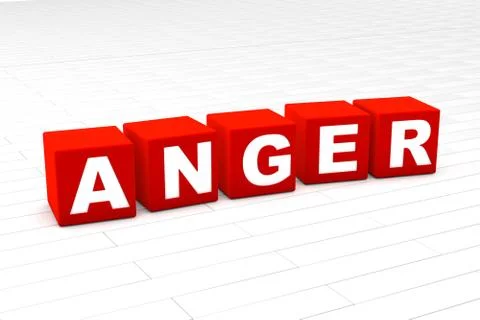 Anger word Stock Illustration