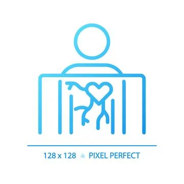 Angiography pixel perfect gradient linear vector icon Ilustração Stock