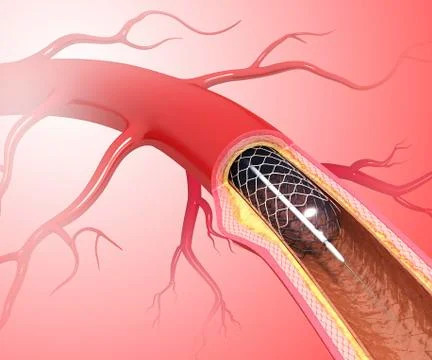 Angioplasty; artwork Stock Illustration