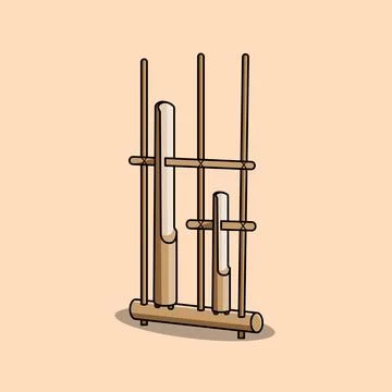 Angklung Bamboo Stock Illustration