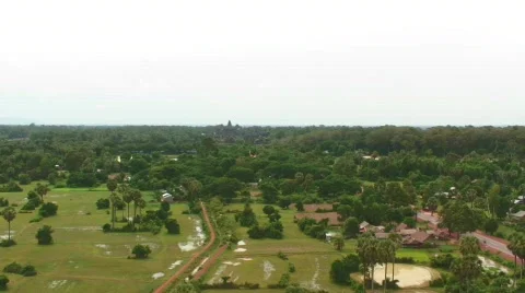 Angkor from balloon Stock Footage 527475