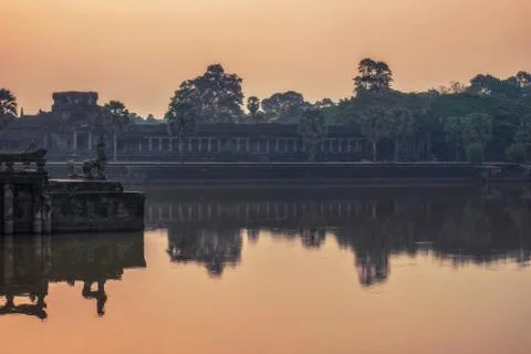 Angkor Reflections &amp; Sunrise Stock Photos