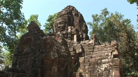 Angkor stone images Stock Footage 527508