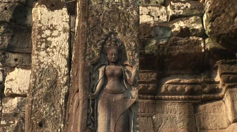 Angkor stone images Stock Footage 527959