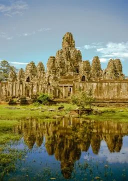 Angkor Thom front side Stockfoto's