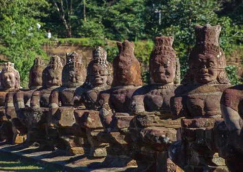 Angkor Thom Gate Stock Photos