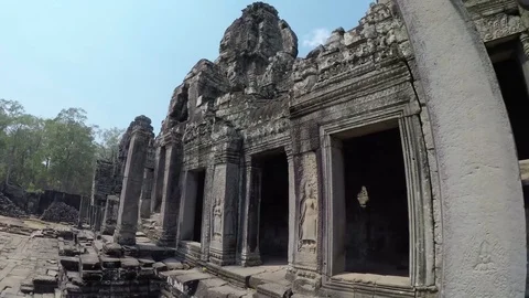 Angkor Thom Pan Left 4 Stock-Footage 75358372