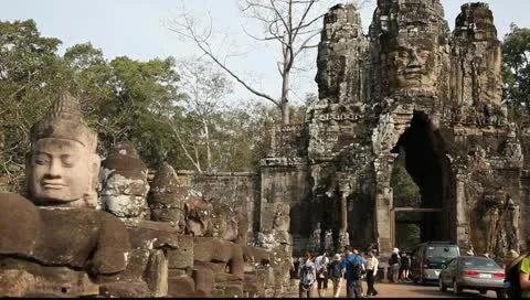 Angkor Thom_LDA N 00824 Stock Footage