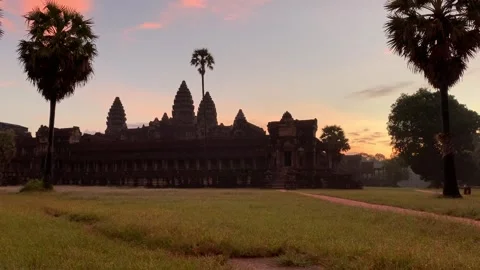 Angkor Vat at sunrise Stock Footage 340665174