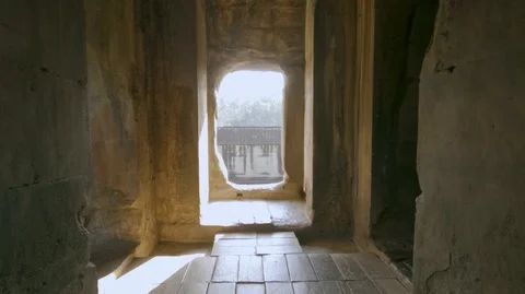 Angkor Wat ancient temple complex UNESCO World Heritage Site, Cambodia (F) Stock Footage 99689213