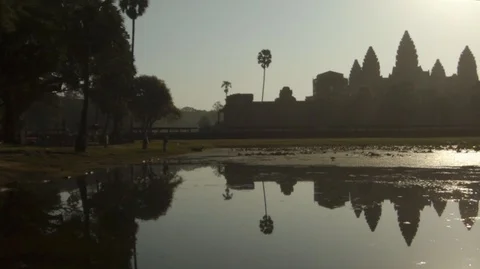 Angkor Wat ancient temple complex UNESCO World Heritage Site, Cambodia (I) Stock Footage 101619145