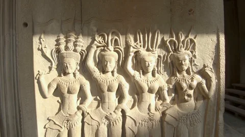 Angkor Wat ancient temple complex UNESCO World Heritage Site, Cambodia (L) Stock Footage 101619169