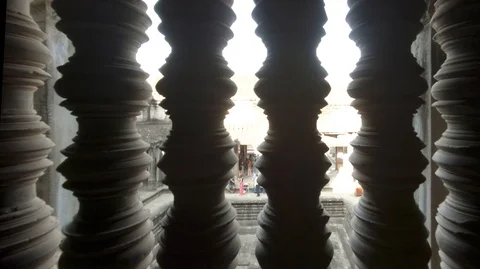 Angkor Wat ancient temple complex UNESCO World Heritage Site, Cambodia (S) Stock Footage 101650097